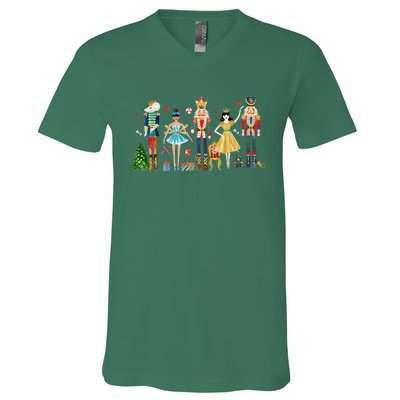 Nutcracker Squad Ballet Dance Christmas Matching Family Xmas V-Neck T-Shirt