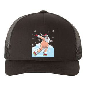 Naked Santa Claus Ice Skating Nude Ugly Christmas Sweater Yupoong Adult 5-Panel Trucker Hat