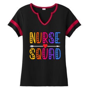 Nurse Squad Cute Funny Nursing Meaningful Gift Ladies Halftime Notch Neck Tee