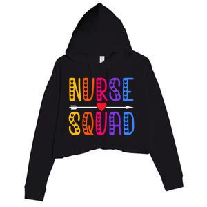 Nurse Squad Cute Funny Nursing Meaningful Gift Crop Fleece Hoodie