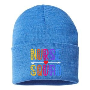 Nurse Squad Cute Funny Nursing Meaningful Gift Sustainable Knit Beanie