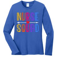 Nurse Squad Cute Funny Nursing Meaningful Gift Ladies Long Sleeve Shirt