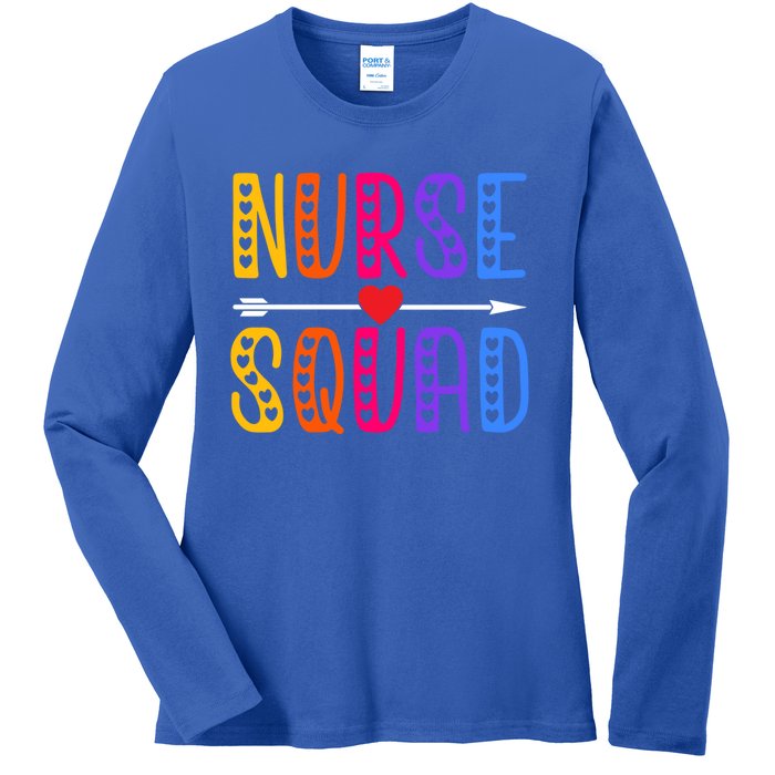 Nurse Squad Cute Funny Nursing Meaningful Gift Ladies Long Sleeve Shirt