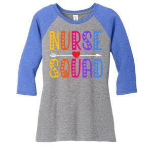 Nurse Squad Cute Funny Nursing Meaningful Gift Women's Tri-Blend 3/4-Sleeve Raglan Shirt