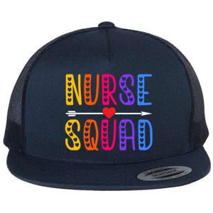 Nurse Squad Cute Funny Nursing Meaningful Gift Flat Bill Trucker Hat