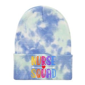 Nurse Squad Cute Funny Nursing Meaningful Gift Tie Dye 12in Knit Beanie