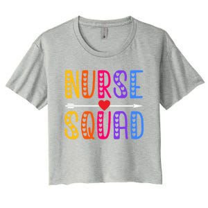 Nurse Squad Cute Funny Nursing Meaningful Gift Women's Crop Top Tee