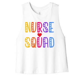 Nurse Squad Cute Funny Nursing Meaningful Gift Women's Racerback Cropped Tank