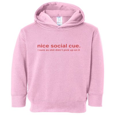 Nice Social Cue I Sure As Shit Didn’T Pick Up On It Toddler Hoodie