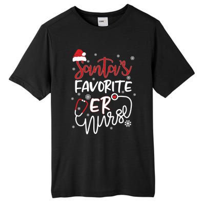 Nurses Santas Christmas Favorite Er Nurse Xmas Stethoscope Cute Gift Tall Fusion ChromaSoft Performance T-Shirt