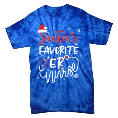 Nurses Santas Christmas Favorite Er Nurse Xmas Stethoscope Cute Gift Tie-Dye T-Shirt