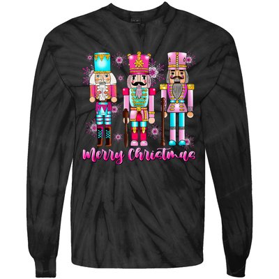 Nutcracker Squad Christmas Ballet Xmas Tie-Dye Long Sleeve Shirt