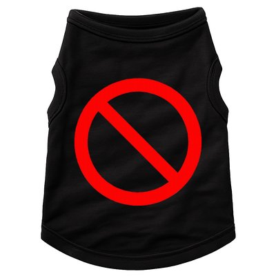 No Symbol Circle Sign Ban Banned Prohibited Cancel Doggie Tank