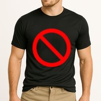 No Symbol Circle Sign Ban Banned Prohibited Cancel Cooling Performance Crew T-Shirt