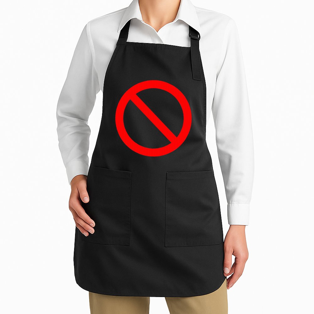 No Symbol Circle Sign Ban Banned Prohibited Cancel Apron