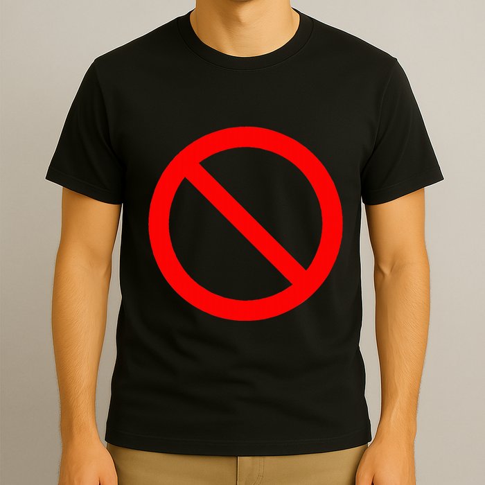 No Symbol Circle Sign Ban Banned Prohibited Cancel T-Shirt