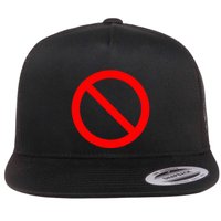 No Symbol Circle Sign Ban Banned Prohibited Cancel Flatbill Hat