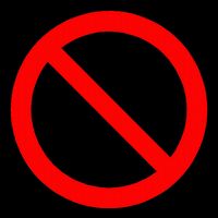 No Symbol Circle Sign Ban Banned Prohibited Cancel 16 in Basic Backpack