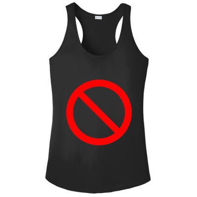 No Symbol Circle Sign Ban Banned Prohibited Cancel Ladies PosiCharge Competitor Racerback Tank