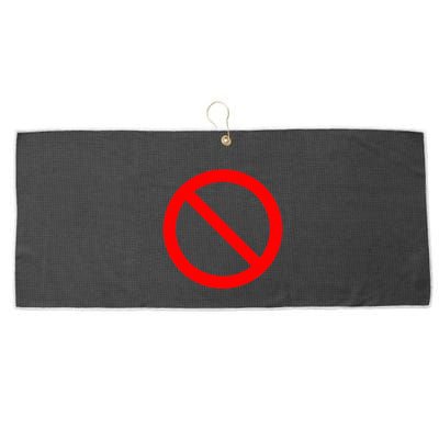 No Symbol Circle Sign Ban Banned Prohibited Cancel Large Microfiber Waffle Golf Towel