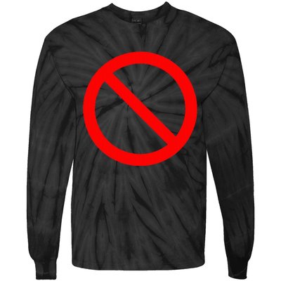 No Symbol Circle Sign Ban Banned Prohibited Cancel Tie-Dye Long Sleeve Shirt