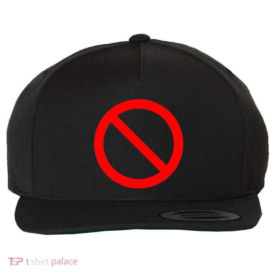 No Symbol Circle Sign Ban Banned Prohibited Cancel Wool Snapback Cap
