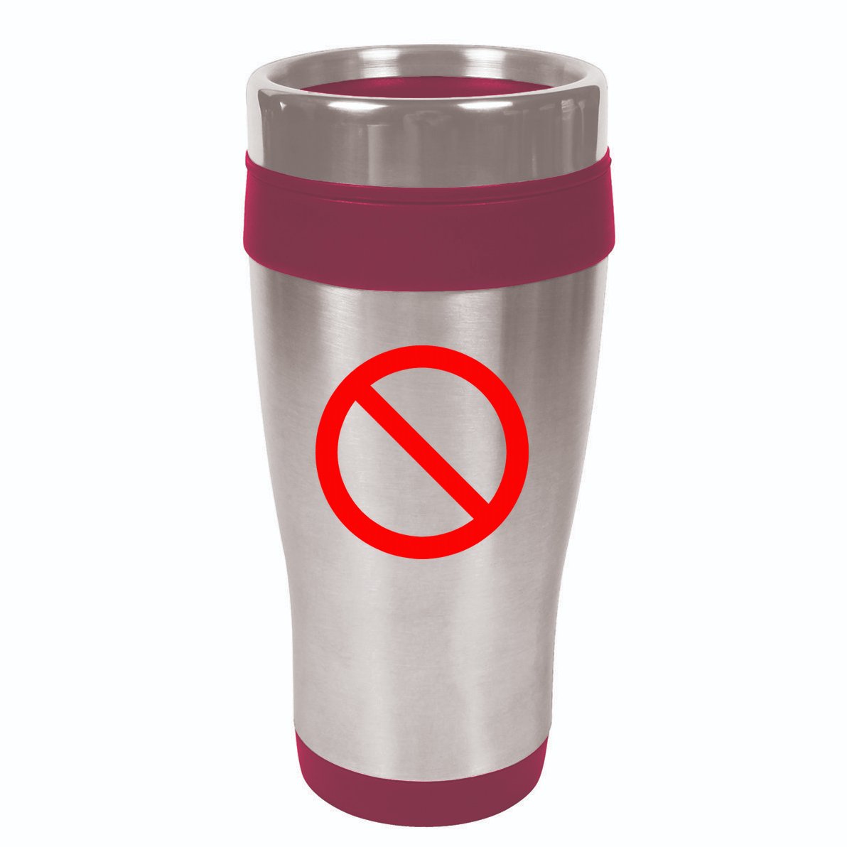 No Symbol Circle Sign Ban Banned Prohibited Cancel 16oz Travel Tumbler