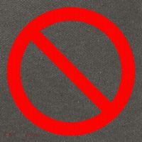 No Symbol Circle Sign Ban Banned Prohibited Cancel Cotton Canvas Backpack