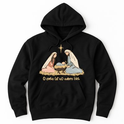 Nativity Scene Christian Christmas Hoodie