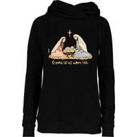 Nativity Scene Christian Christmas Womens Funnel Neck Pullover Hood