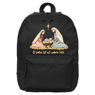 Nativity Scene Christian Christmas 16 in Basic Backpack