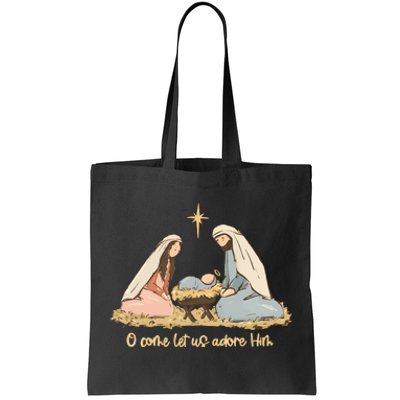 Nativity Scene Christian Christmas Tote Bag