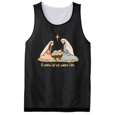 Nativity Scene Christian Christmas Mesh Reversible Basketball Jersey Tank