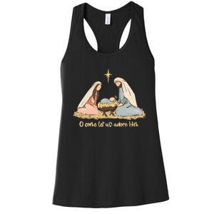 Nativity Scene Christian Christmas Women's Racerback Tank