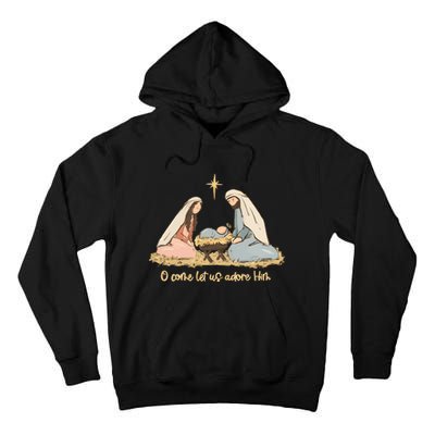 Nativity Scene Christian Christmas Tall Hoodie