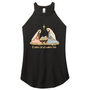 Nativity Scene Christian Christmas Women's Perfect Tri Rocker Tank