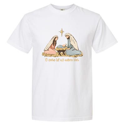 Nativity Scene Christian Christmas Garment-Dyed Heavyweight T-Shirt