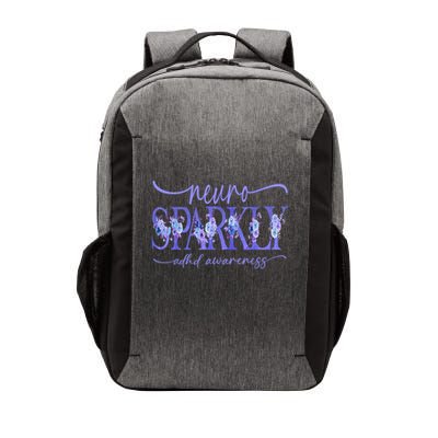 Neuro Sparkly Celebrate Neurodiversity ADHD ASD Floral Purpl Vector Backpack
