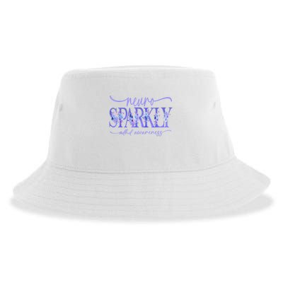 Neuro Sparkly Celebrate Neurodiversity ADHD ASD Floral Purpl Sustainable Bucket Hat