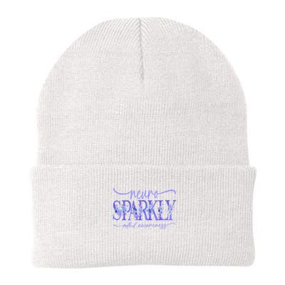Neuro Sparkly Celebrate Neurodiversity ADHD ASD Floral Purpl Beanie