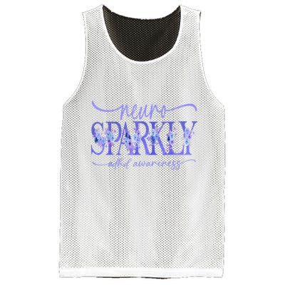 Neuro Sparkly Celebrate Neurodiversity ADHD ASD Floral Purpl Mesh Reversible Basketball Jersey Tank