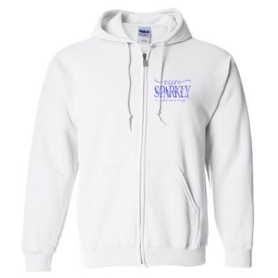 Neuro Sparkly Celebrate Neurodiversity ADHD ASD Floral Purpl Full Zip Hoodie