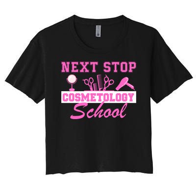 Next Stop Cosmetology School Graduation Cosmetology Grad Women's Crop Top Tee