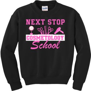 Next Stop Cosmetology School Graduation Cosmetology Grad Kids Sweatshirt