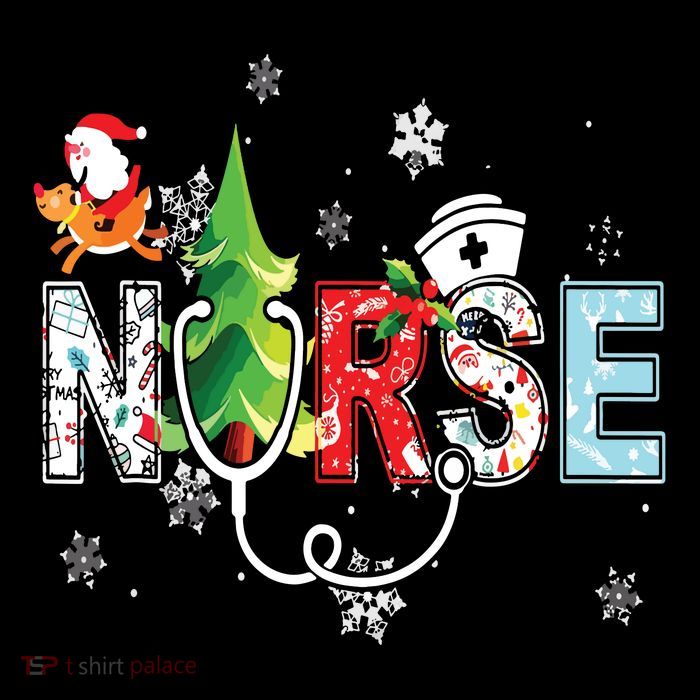 Nurse Stethoscope Christmas Tree Ornaments Decor Tall T-Shirt