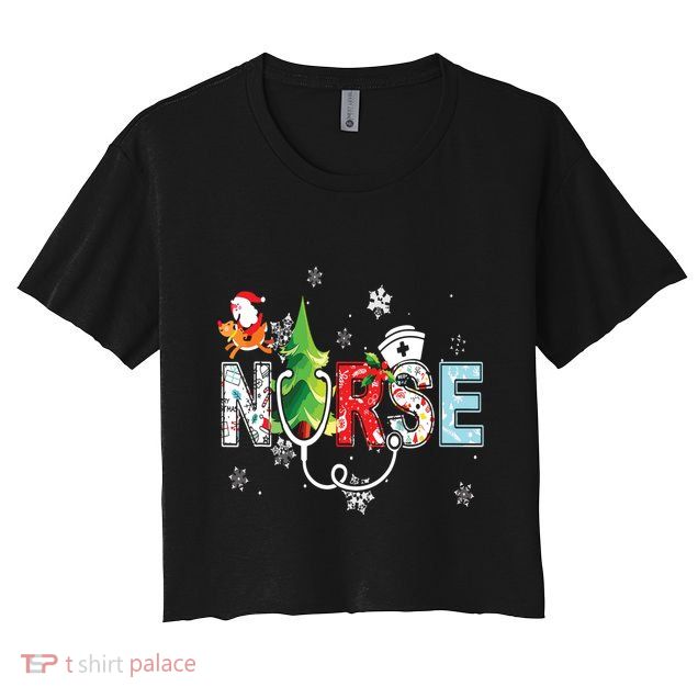 Nurse Stethoscope Christmas Tree Ornaments Decor Crop Top