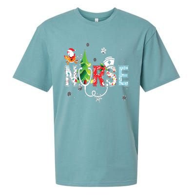 Nurse Stethoscope Christmas Tree Ornaments Decor Sueded Cloud Jersey T-Shirt