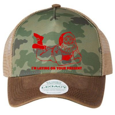 Naked Santa Claus IM Laying On Your Present Legacy Tie Dye Trucker Hat