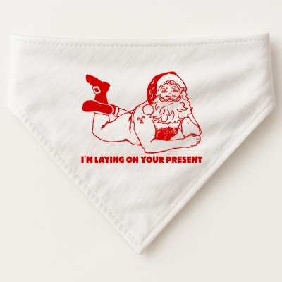 Naked Santa Claus IM Laying On Your Present USA-Made Doggie Bandana