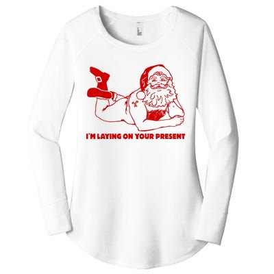 Naked Santa Claus IM Laying On Your Present Women's Perfect Tri Tunic Long Sleeve Shirt